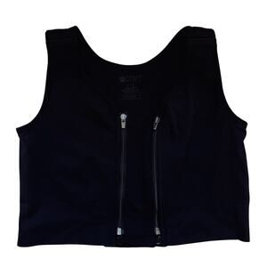 Prairie Wear Hugger prima with extender black post surgical bra Large